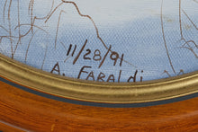 Load image into Gallery viewer, Snowy Barn Scene – Original Oil Painting by A. Faraldi (1991)