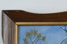 Load image into Gallery viewer, "Snowy Rural Village" by M. Maynard – Original Framed Winter Landscape Oil Painting