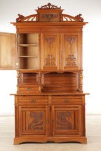 Load image into Gallery viewer, Solid Mahogany Art Nouveau Step Back Cupboard