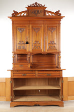Load image into Gallery viewer, Solid Mahogany Art Nouveau Step Back Cupboard
