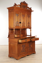 Load image into Gallery viewer, Solid Mahogany Art Nouveau Step Back Cupboard