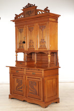 Load image into Gallery viewer, Solid Mahogany Art Nouveau Step Back Cupboard