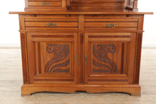 Load image into Gallery viewer, Solid Mahogany Art Nouveau Step Back Cupboard