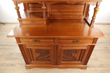 Load image into Gallery viewer, Solid Mahogany Art Nouveau Step Back Cupboard