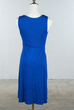 Load image into Gallery viewer, Soma Cobalt Blue Faux Wrap Ruched Midi Dress Size XS