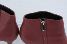 Load image into Gallery viewer, Sam Edelman Womens Burgundy Leather Pointed Toe Ankle Boots Kitten Heel Size 8