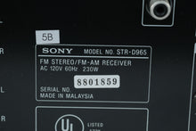 Load image into Gallery viewer, Sony STR D965 FM Stereo FM AM Receiver Dolby Pro Logic Audio Video Control Center
