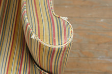 Load image into Gallery viewer, Southwood Striped Wingback Chair with Carved Legs