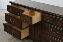Load image into Gallery viewer, Vintage 1970s Spanish Mediterranean Revival 9-Drawer Dresser with Center Cabinet