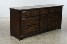 Load image into Gallery viewer, Vintage 1970s Spanish Mediterranean Revival 9-Drawer Dresser with Center Cabinet