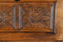 Load image into Gallery viewer, Spanish Colonial Style Carved Wood Secretary Desk Cabinet with Iron Hardware