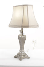 Load image into Gallery viewer, Speckled Pewter Metal Table Lamp