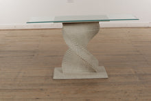 Load image into Gallery viewer, Spiral Stacked Console Table with Glass Top
