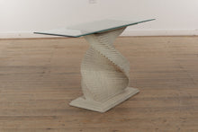 Load image into Gallery viewer, Spiral Stacked Console Table with Glass Top
