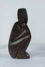 Load image into Gallery viewer, Peter Mandala Humble Dreamer Shona Stone Sculpture Zimbabwe Serpentine 12 Inch