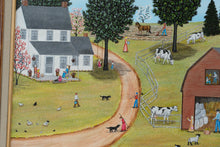 Load image into Gallery viewer, Berneta Crowder Springtime in Spring Hill Folk Art Farm Painting Original Acrylic 18x24