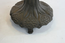 Load image into Gallery viewer, Large Tiffany Style Stained Glass Table Lamp with Floral Shade and Cast Metal Base