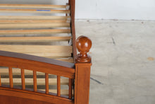 Load image into Gallery viewer, Stanley Furniture Full Size Cherry Wood Sleigh Bed with Spindle Detail
