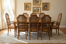 Load image into Gallery viewer, Stanley Furniture Oval Dining Table Set with 8 Cane Back Chairs