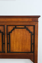 Load image into Gallery viewer, Stanley Furniture King Size Bed with Chinoiserie Style Headboard and Metal Frame