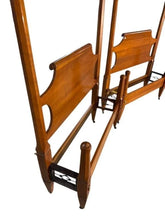 Load image into Gallery viewer, Pair of Statton Solid Cherry Quarter Tester Single Beds