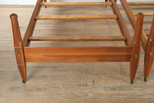 Load image into Gallery viewer, Pair of Statton Solid Cherry Quarter Tester Single Beds
