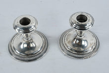 Load image into Gallery viewer, Wm Rogers Mfg Co Sterling Silver Weighted Candlesticks Pair 5A Vintage