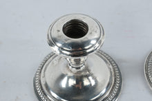 Load image into Gallery viewer, Wm Rogers Mfg Co Sterling Silver Weighted Candlesticks Pair 5A Vintage