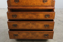 Load image into Gallery viewer, Sterling Ashmore Burled Wood Inlaid Secretary Highboy Chest