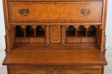 Load image into Gallery viewer, Sterling Ashmore Burled Wood Inlaid Secretary Highboy Chest