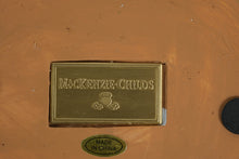 Load image into Gallery viewer, MacKenzie-Childs Sterling Stripe Tabletop Urn – Hand-Painted Ceramic with Gold Accents