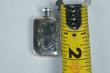 Load image into Gallery viewer, Antique Sterling Silver Miniature Perfume Flask Floral Engraved Scent Bottle
