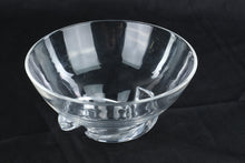 Load image into Gallery viewer, Steuben Art Glass Crystal Spiral Footed Bowl Signed Clear Glass 7 Inch