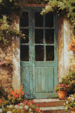 Load image into Gallery viewer, Steven Harvey Framed Wall Art Set Tuscan Door and Cafe Scene 25x31