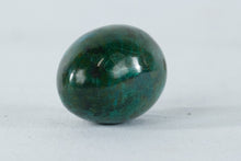 Load image into Gallery viewer, Pair Polished Stone Egg Figurines Chrysocolla Banded Calcite Decorative Eggs