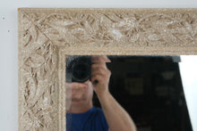 Load image into Gallery viewer, Rustic Faux-Stone Leaf Pattern Wall Mirror – 26.5" x 38.5"