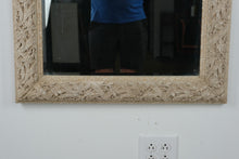 Load image into Gallery viewer, Rustic Faux-Stone Leaf Pattern Wall Mirror – 26.5" x 38.5"
