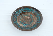 Load image into Gallery viewer, Ildfast Danish Studio Pottery Bowl Brown Turquoise Ceramic Dish 5 Inch
