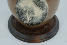 Load image into Gallery viewer, Signed Studio Pottery Stoneware Jug with Tree Motif on Wooden Base