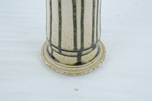 Load image into Gallery viewer, Art Pottery Tall Cylinder Vase Green Tree Bark Design 11 Inch Studio Ceramic