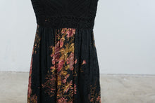 Load image into Gallery viewer, Sue Wong Black Silk Floral Crochet Lace Midi Dress Size 8