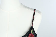 Load image into Gallery viewer, Sue Wong Nocturne Black Silk Red Lace Sequin Floral Dress Size 8
