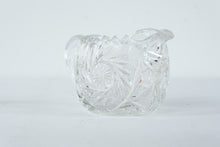Load image into Gallery viewer, Vintage Cut Crystal Creamer Sugar Bowl Set Starburst Pattern