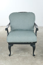 Load image into Gallery viewer, Summer Classics Black Cast Aluminum Outdoor Lounge Chair and Ottoman with Cushions