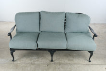 Load image into Gallery viewer, Summer Classics Black Cast Aluminum Outdoor Sofa with Cushions