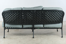 Load image into Gallery viewer, Summer Classics Black Cast Aluminum Outdoor Sofa with Cushions
