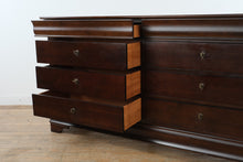 Load image into Gallery viewer, Sumter Furniture Dark Cherry Triple Dresser with Felt Lined Drawers