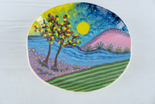 Load image into Gallery viewer, Lucinda Signed Hand Painted Ceramic Landscape Bowl Wall Plate 10 Inch