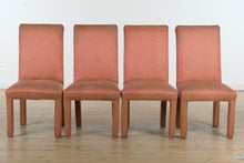 Load image into Gallery viewer, 42" Round Glass Top Dining Set with Swan Base and 4 Parsons Chairs