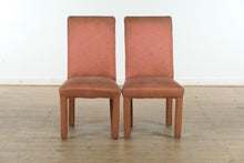 Load image into Gallery viewer, 42" Round Glass Top Dining Set with Swan Base and 4 Parsons Chairs